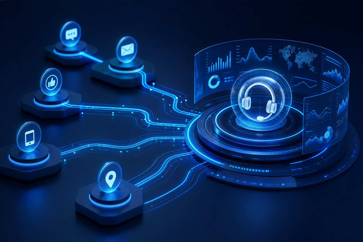Unified banking customer-care channels and analytics