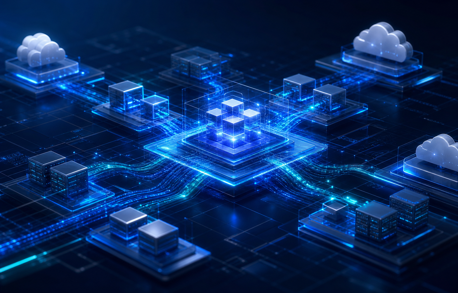 Abstract connected digital infrastructure
